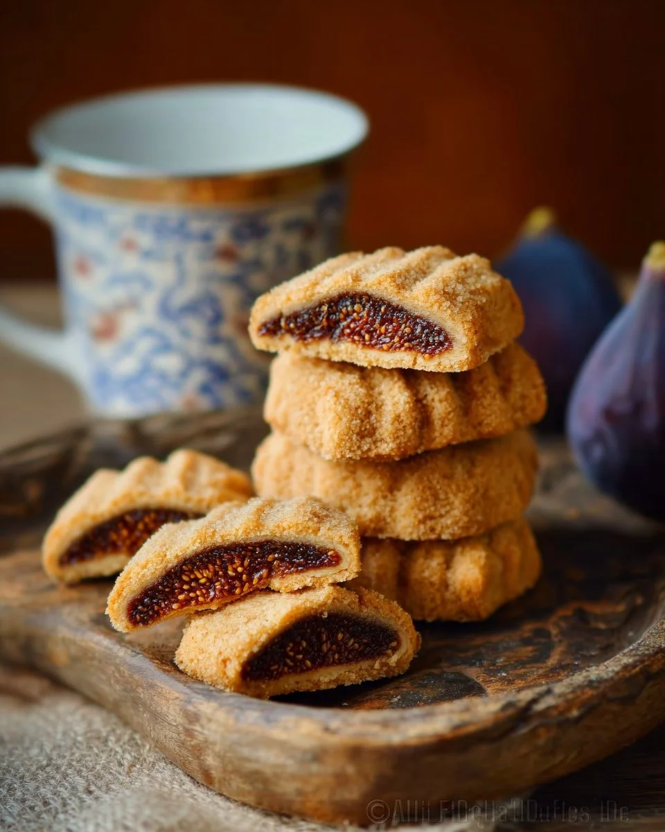 Sablés aux figues maison, délicieux biscuits faits avec des figues fraîches.